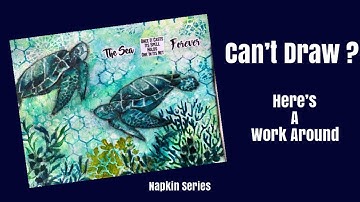 Mixed Media Art Journal Tutorial- Using Napkins and Stencils to Build Focal Image