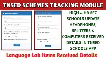TNSED SCHEMES TRACKING | HIGH&HR SEC SCHOOLS UPDATE HEADPHONES,SPLITTERS& COMPUTERS RECEIVED DETAILS