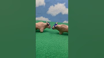 Màn đụng độ của 2 con Trâu Đất| Nông Trại Đất Sét | Clay Farm . #clay #datset