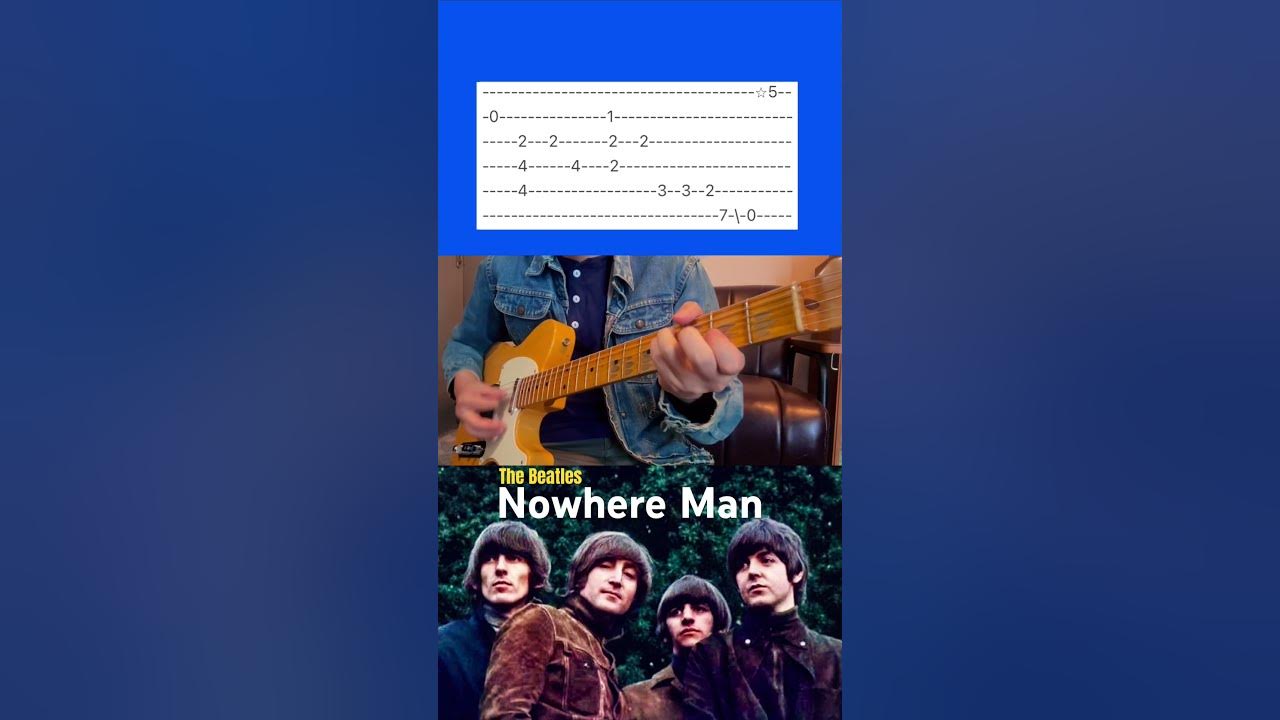 【TAB】Nowhere Man / The Beatles【Guitar Solo】#60s#fender#shorts#classicrock#georgeharrison#ビートルズ#ギター