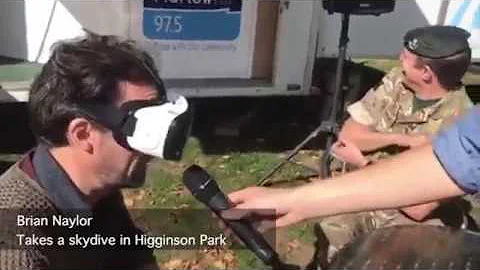 Brian doing a VR Skydive in Higginson Park