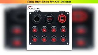 New Arrival 5 Gang 8 Gang Button Rocker Toggle Switch Panel Usb Control For Car Truck Marine Boat R
