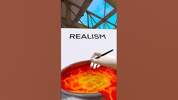 Minecraft vs Realism | Lava Bucket #minecraft #vr #drawing #painting #art #minecraftrealistic #asmr