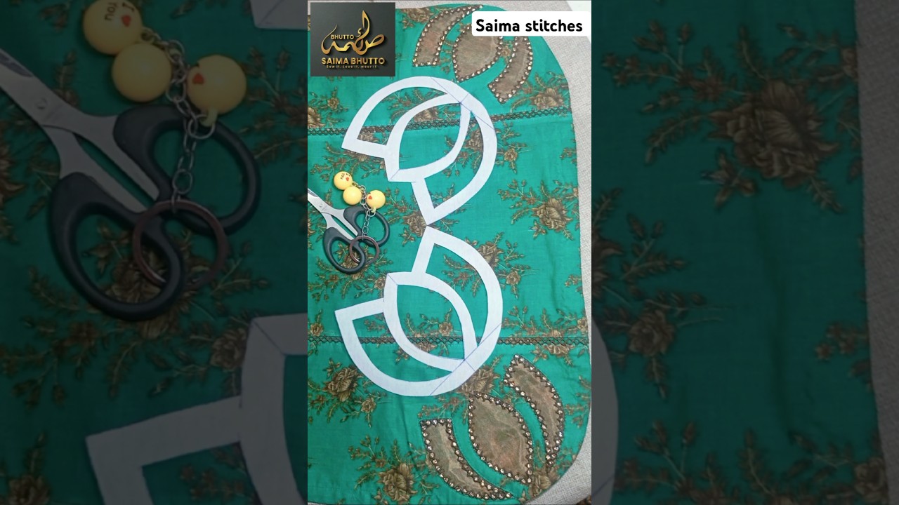 Eid special anew stylish daman corner design Amazing Cutting ✂️ and stitching 