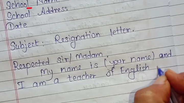 Resignation letter from Teacher/Application/Letter formate/Spoken English #english #study #letter