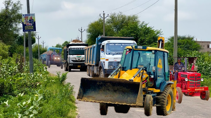 JCB 3dx Loading Mud in Dumper and Tractor Tata 2518 Truck Mahindra di Swaraj Tractor #jcb #jcbvideo