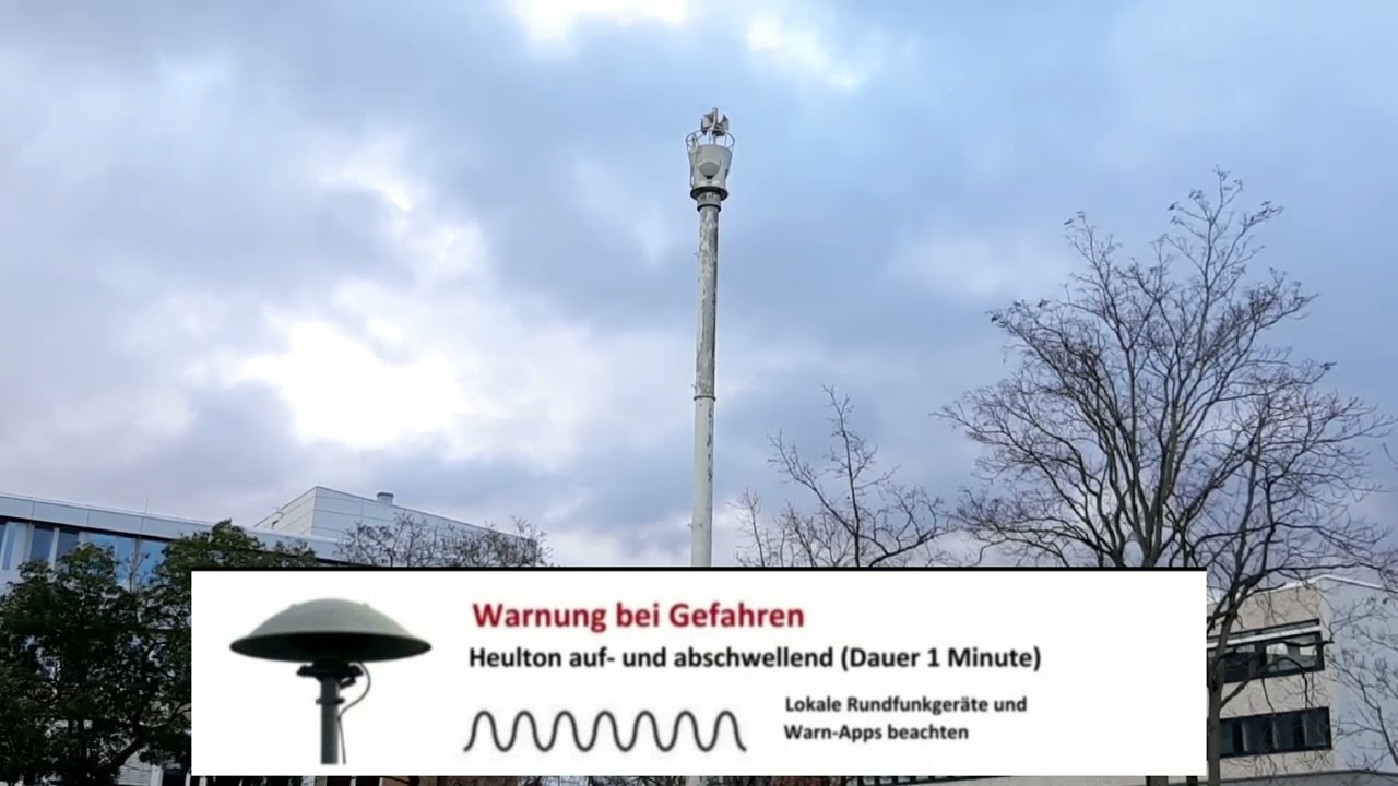 HLS 273 auf dem Gelände der Orangerie Probealarm der Warn-Infrastruktur und der Sirenen in Darmstadt