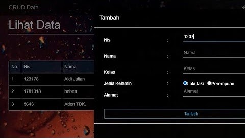 Source Code Aplikasi Sistem CRUD Sederhana PHP