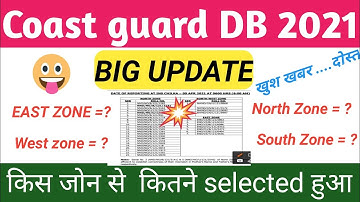 Coast guard Navik DB final merit list 2021 || Indian coast guard db final merit || coast guard DB