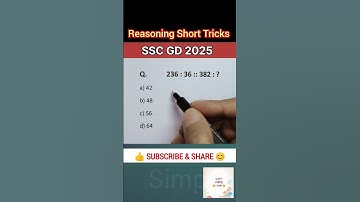 SSC GD 2025 | SSC GD Reasoning Practice Set 2025 | Analogy | Simple Easy 55M #sscgd2025 #shorts