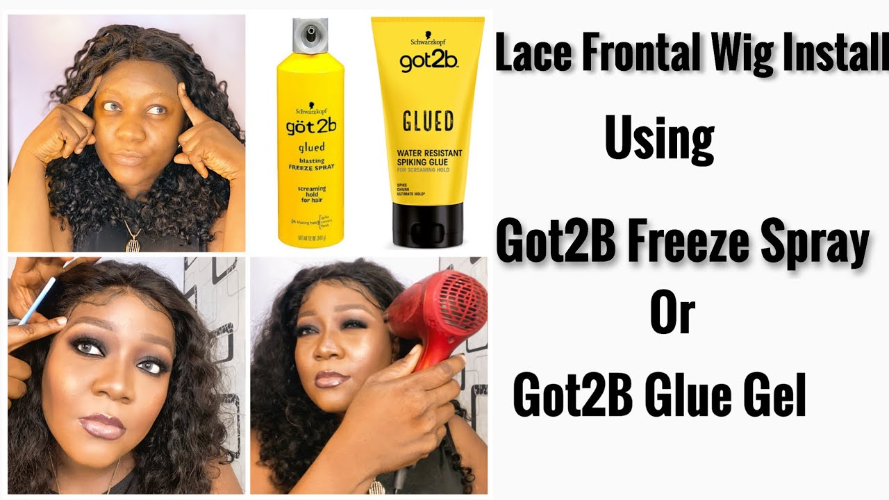 Lace Frontal Wig Install For Beginners using Got2b Freeze Spray or Got2b Glue.