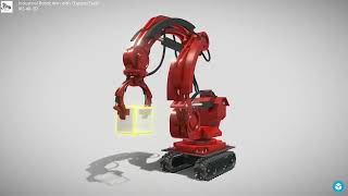 Industrial Robot Arm with Chassis (Test) - Perspective 1