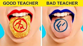 अच्छा शिक्षक बनाम बुरा शिक्षक || Gotcha! द्वारा शानदार स्कूल गैजेट्स और प्रफुल्लित करने वाले क्षण!