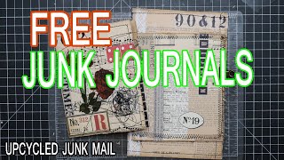 FREE JUNK JOURNALS: How to upcycle those unwanted oversize junk mail postcards | Easy tutorial