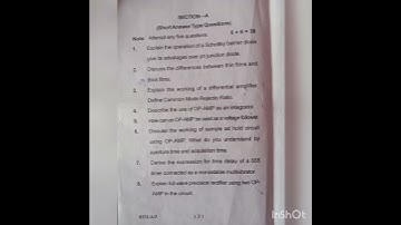 Kumaun University, NAINITAL M.Sc. 3rd sem Advanced Electronics Paper 1 2023