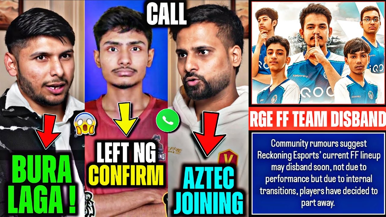 FozyAjay Call Aztec😱 Aztec Again Joining TG🚨RGE FreeFire Team DISBAND💔Nonstop Gaming, Jonty, Pahadi🤯