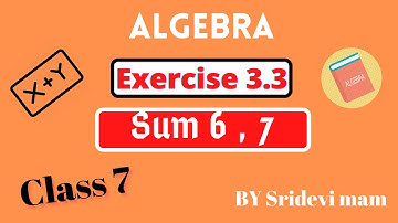 7th maths tamil Term 1 Chapter 3 ( algebra ) exercise 3.3 sum 6 7 TN samacheer class 7 maths ex 3.3