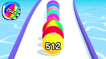 Ball Run 2048 - All Levels Gameplay Android, iOS ( Levels 4070 )