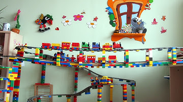 LEGO - 6,5 ft BRIDGE! The longest double-decker - DUPLO train