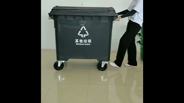 Huihui factor wholesale 660 litre dustbin outdoor large capacity trash can with lid and wheels