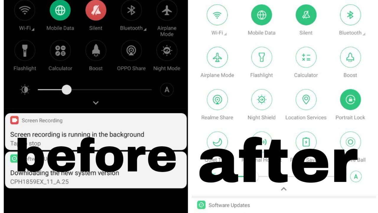 Real me new update 5.2| before and after update | icon change after update real me