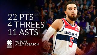 Tyus Jones 22 pts 4 threes 11 asts vs Suns 23/24 season