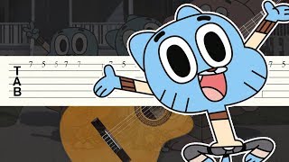 Video thumbnail of "El Asombroso Mundo De Gumball / Guitarra Tutorial"