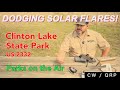 Clinton State Park US-2332 CW/QRP POTA in Between Heavy Solar Flare Activity!
