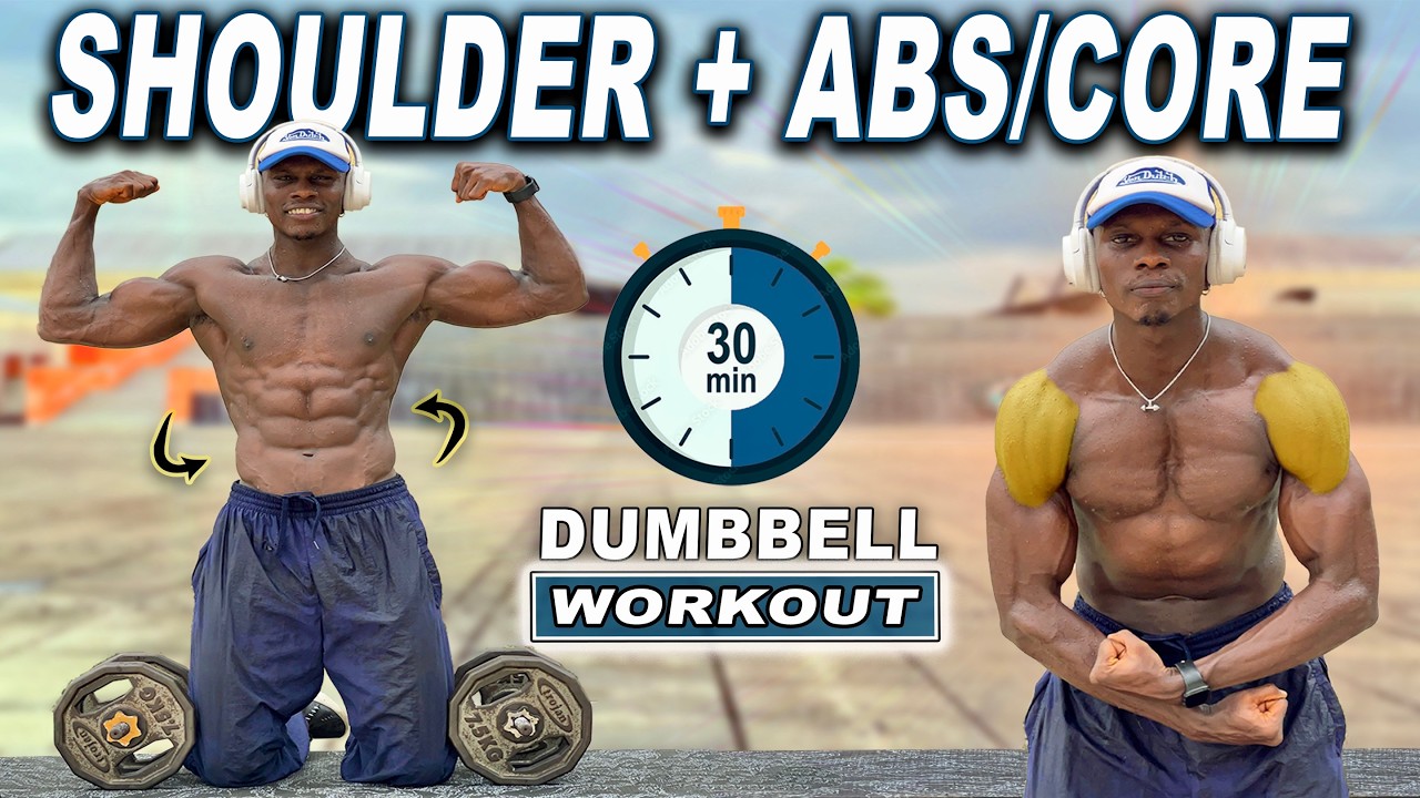 30 MINUTES SHOULDER and ABS DUMBBELL WORKOUT AT HOME | | (Beginners ...