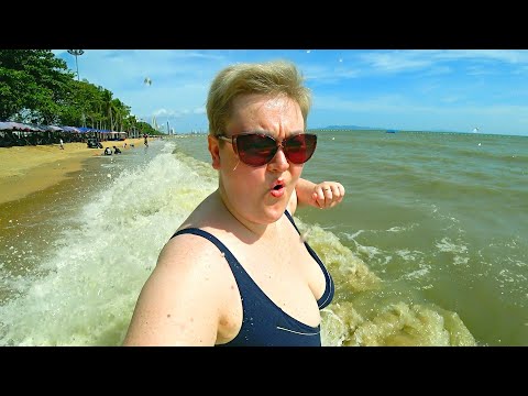 ЖУТЬ, чуть не утонула на пляже Джомтьен! ГРЯЗНОЕ море в Паттайе и горы МУСОРА! Погода в Таиланде