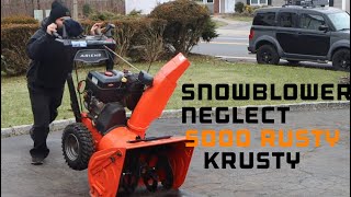 Very Rusty Crusty Neglected Ariens Pro Snowblower In For Repairs & Maintenance Hydro Auto Turn