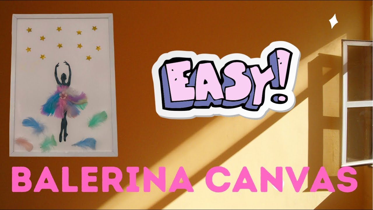 Ballerina art easy | Kids room decor easy to make