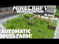 Minecraft Bedrock: Automatic MOSS FARM! 61,000+ Items/Hour! Bonemeal Farm Tutorial. MCPE XBOX PC PS4