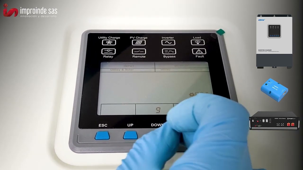 Configuración Inversor Híbrido Epever UP con Batería Litio Pylontech - Compatibilidad
