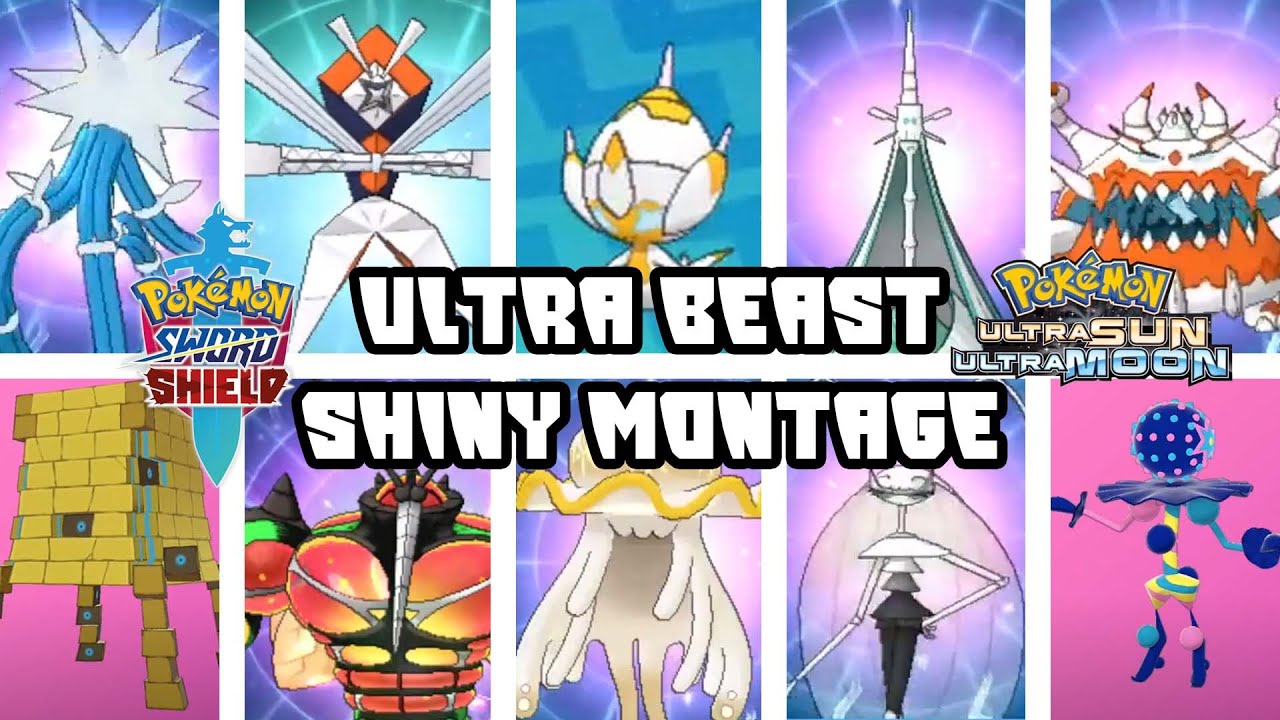 SHINY ULTRA BEASTS MONTAGE IN POKEMON SWORD/SHIELD AND USUM! 