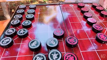 BÀN CỜ TƯỚNG TỪ GỖ TRẮC VÀ QUÂN CỜ SỪNG TRÂU CAO CẤP - THẢO DƯỢC BẢO KHÁNH