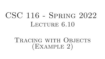 C++ Programming (Spring 2022) - Lecture 6.10 - Tracing with Objects (Example 2)