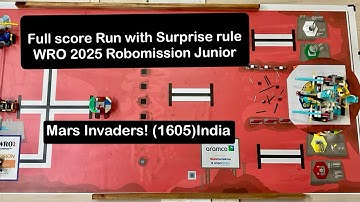WRO 2025 Robomission Junior+Surprise rule (Mars Invaders 1605) Full score 91 seconds accuracy+speed