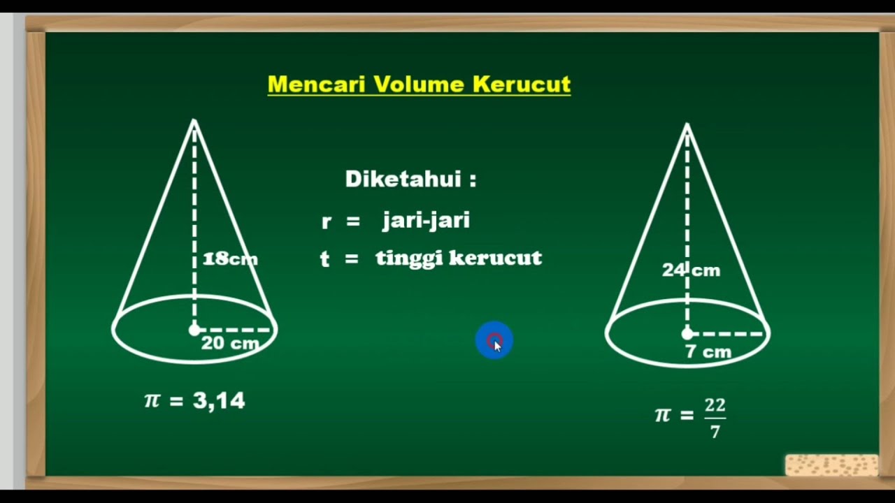 Cara Mencari Volume Kerucut Jika Diketahui Jari-Jari dan Tinggi Kerucut ...