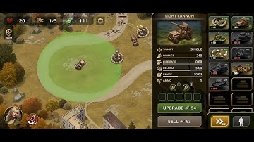 WWII Defense: RTS Army TD game Level 1.1 Normal (mobile)