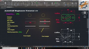 Auto CAD Beginners Tutorial 17  Properties & Match Properties in AutoCAD