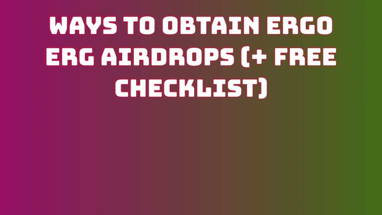 Get Free Ergo ERG Airdrop  | Learn How to Swap or Sell Ergo ERG Airdrop