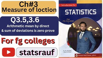 q3.5,3.6 statistics for fg colleges by dr afzal beg