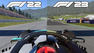 F1 22 vs F1 23 - Red Bull Ring Hot Lap Comparison