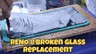 RENO 8 5G BROKEN GLASS REPLACEMENT || RENO 8 RESTORATION || RENO8 CRACKED SCREEN REPAIR