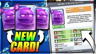 ELIXIR GOLEM! New Card LEAKED by SUPERCELL!! Stats & Details! - Clash Royale