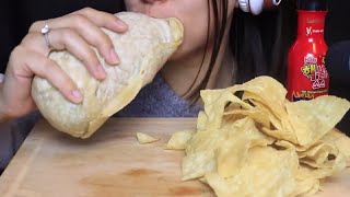 Asmr Mukbang Chipotle Giant Chicken Burrito Y Nuclear Sauce Eating Sounds Good Food Asmr