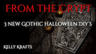 DIY Gothic Halloween Decor | Shadow Box, Tombstone Frame & Stone Coffin