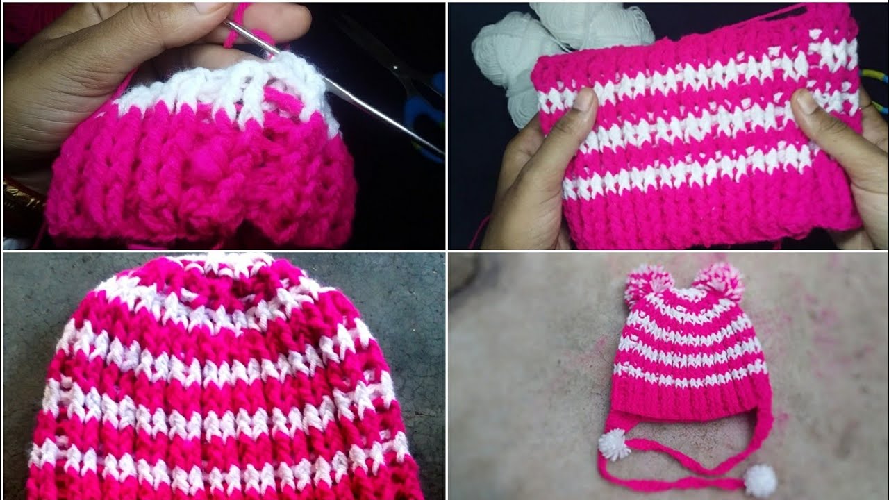 how to make crochet hat woolen baby cap YouTube