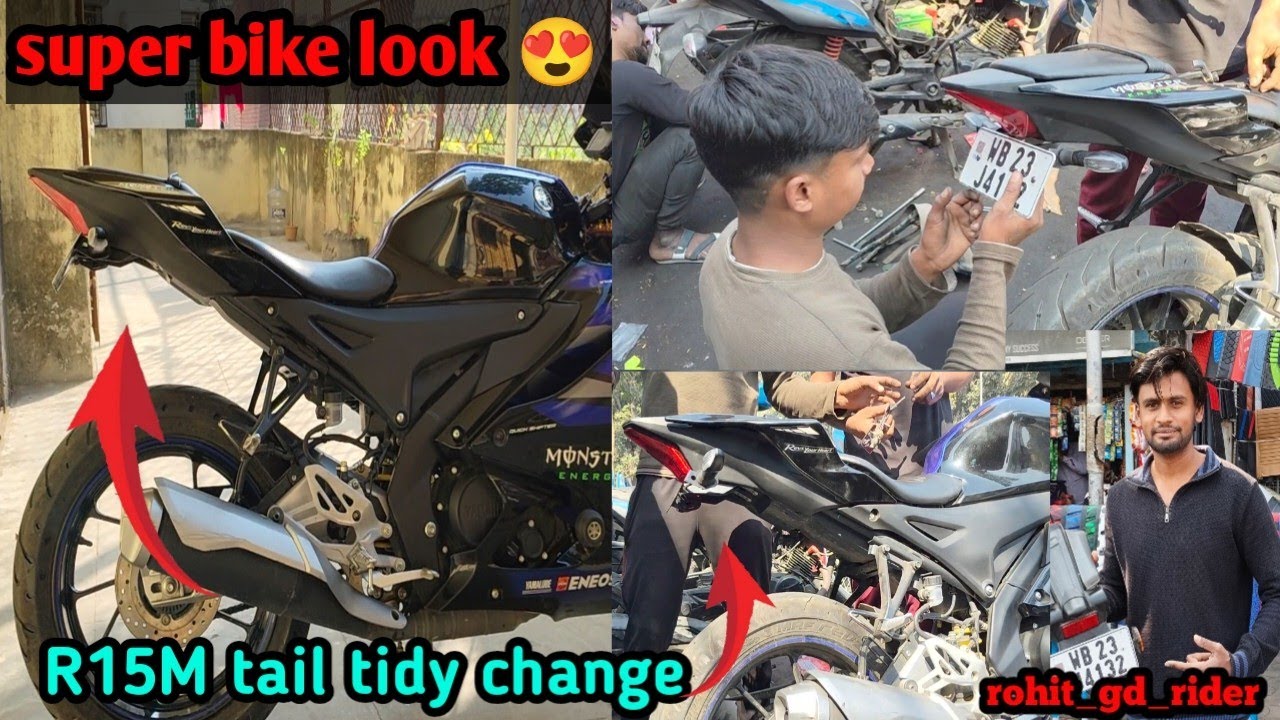 R15M tail tidy change | super bike look R1m| @Rohit_GD_Rider 